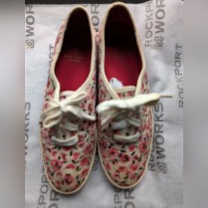 Keds Kate Spade Women's Pink and Cream Floral Sneakers